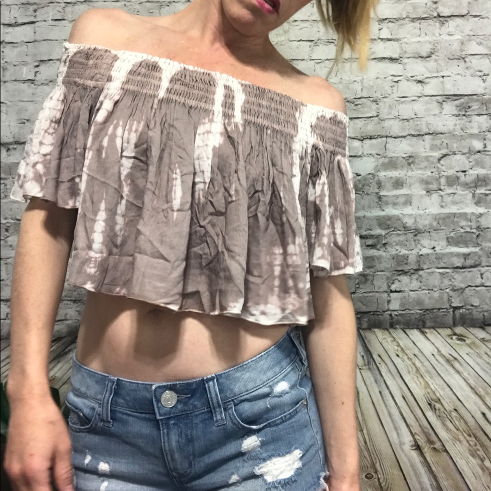 ‼️🆕{Boho Me}Tie Die Cropped Top Size Medium‼️
